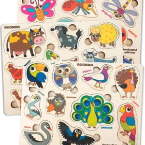 Wooden Puzzles for Toddlers 1 2 3 Year Olds - 3 Pack