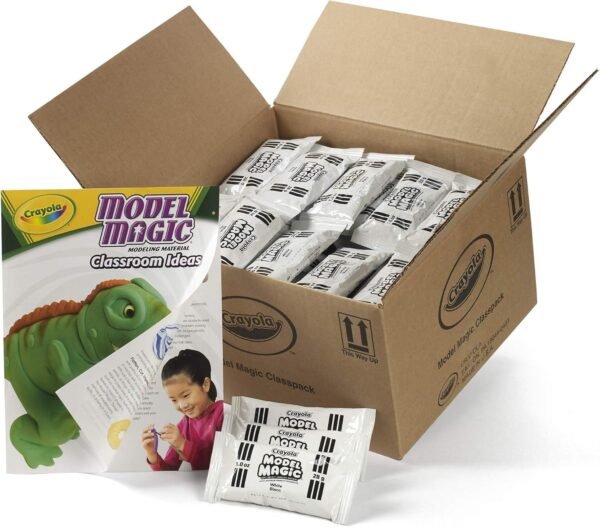 Crayola Model Magic Classpack, White Clay, Modeling Clay Alternative, 75 Single Packs