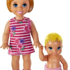Barbie Skipper Babysitters Inc. Dolls, 2 Pack of Sibling Dolls Includes Small