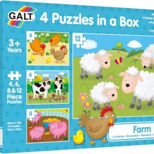 Galt Toys, Four Puzzles in a Box - Farm Kit