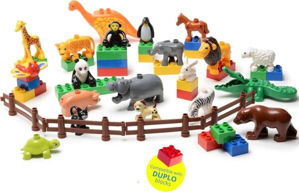 Kids Toys, 24 PC Set My First Farm and Wild Animals Set