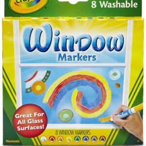 Crayola Washable Window Markers, Car Window Markers, 8 Count Kit