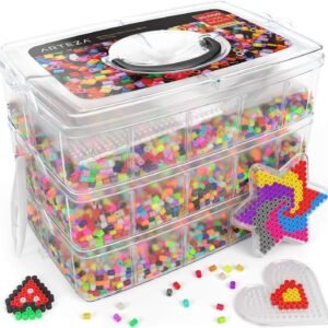 ARTEZA Iron Beads for Kids, 5mm, 30,000 Beads, 45 Colors, Fuse Beads