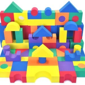 EWONDERWORLD 70 Piece Non Toxic Foam Building Wonder Blocks STEM Toy for