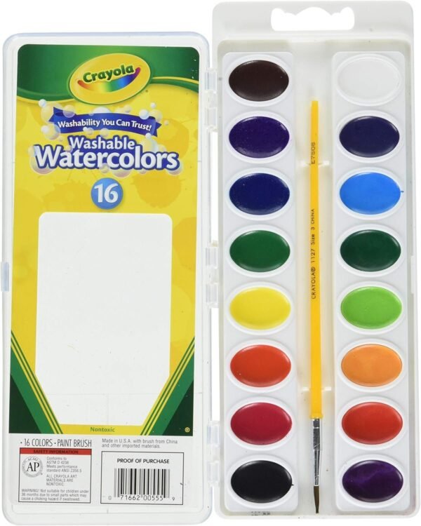 Crayola Washable Watercolors, 16 Count Pack of 2 Total 32 Count