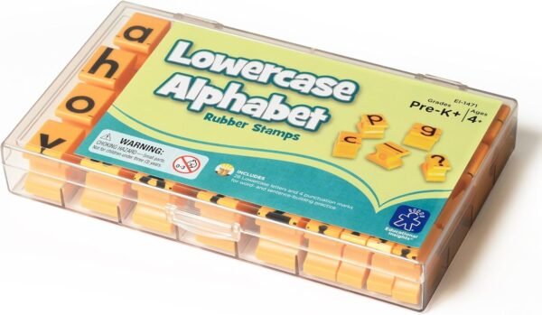 Educational Insights Alphabet Rubber Stamps - Lowercase 5/8, Ages 4 and Up,