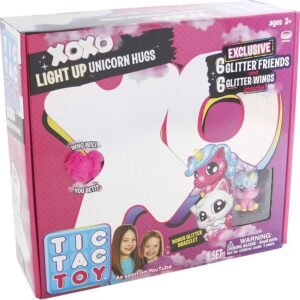 Blip Toys Tic Tac Toy XOXO Pink Light Up Unicorn Hugs &