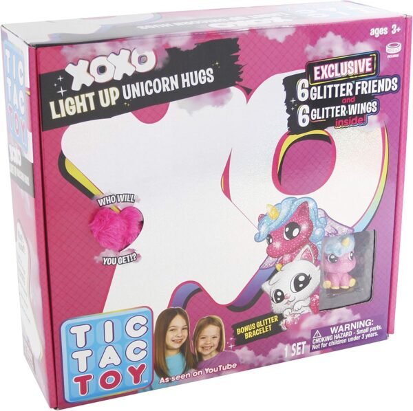 Blip Toys Tic Tac Toy XOXO Pink Light Up Unicorn Hugs &