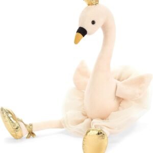 Jellycat Fancy Swan Stuffed Animal, 15 inches Kit Toy Fun
