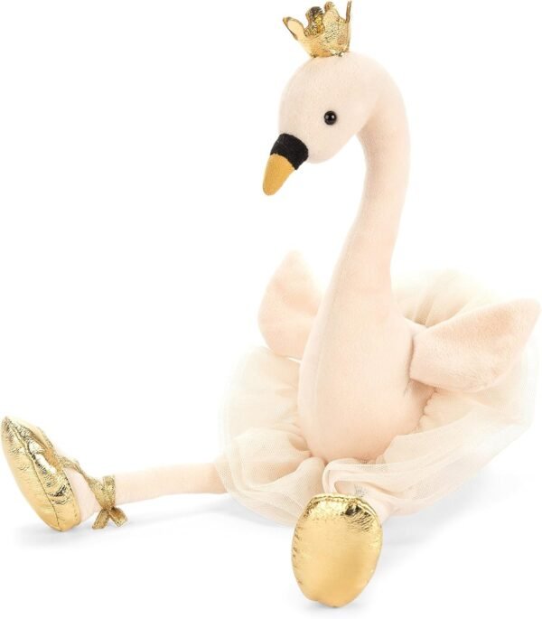 Jellycat Fancy Swan Stuffed Animal, 15 inches Kit Toy Fun