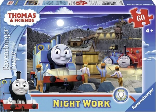 Ravensburger Thomas & Friends Night Work Glow-in-The-Dark 60 Piece Jigsaw Puzzle for