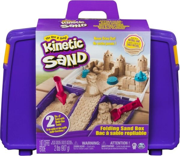 Kinetic Sand, Folding Sand Box with 2 Pounds of Kinetic Sand