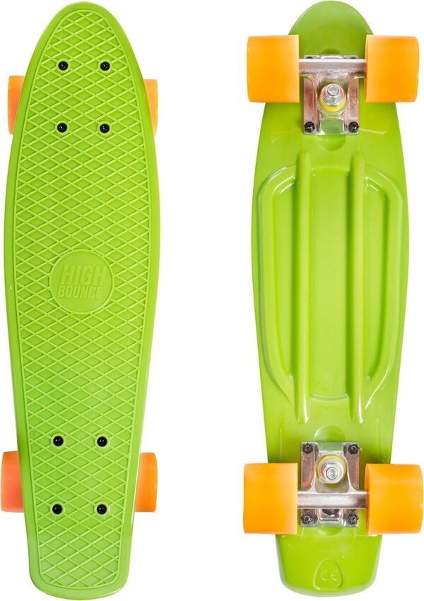 High Bounce Complete 22 Inch Skateboard for Kids of All Ages, Girls,