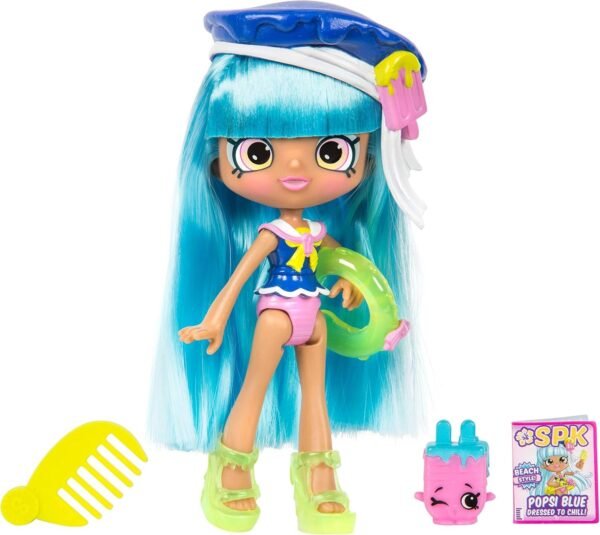 5 Shoppie Doll with Matching Shopkin & Accessories, Popsi Blue