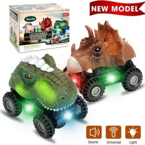 Niskite Dinosaur Toys for 2 3 4 Year Olds Boys, Dinosaur Car