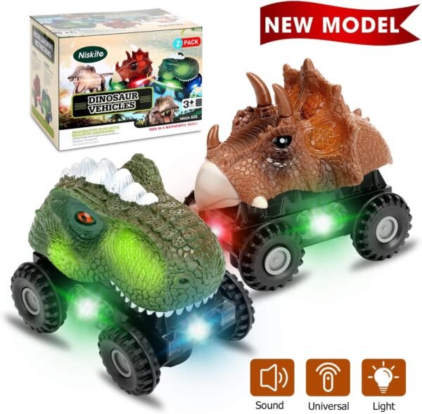 Niskite Dinosaur Toys for 2 3 4 Year Olds Boys, Dinosaur Car