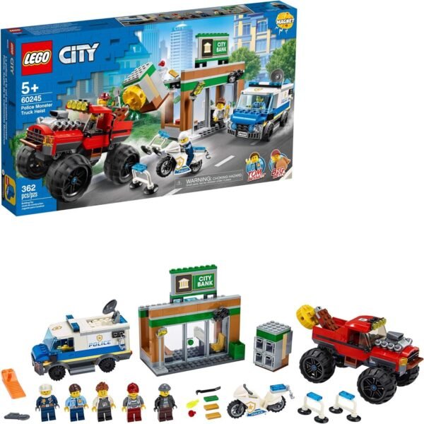 LEGO City Police Monster Truck Heist 60245 Police Toy, Cool Building Set