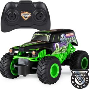 Monster Jam, Official Grave Digger Remote Control Monster Truck, 1 24 Scale,