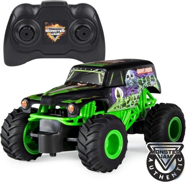 Monster Jam, Official Grave Digger Remote Control Monster Truck, 1 24 Scale,