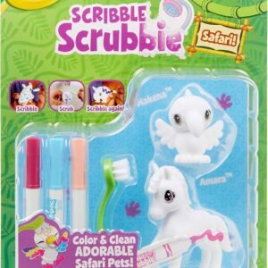 Crayola Scribble Scrubbie Safari 2 Pack Animal Toy Set Age 3+