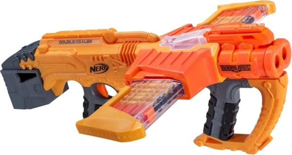 Double Dealer Nerf Doomlands Toy Blaster with Two 12-Dart Clips & 24
