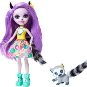 Enchantimals Larissa Lemur Doll & Ringlet Figure, 6-inch Small Doll, with Long