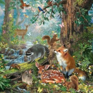 Woodland Forest Friends 300 Piece Jigsaw Puzzle by SunsOut Kit