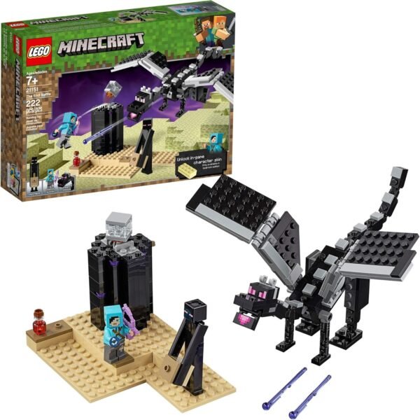 LEGO Minecraft The End Battle 21151 Ender Dragon Building Kit includes Dragon