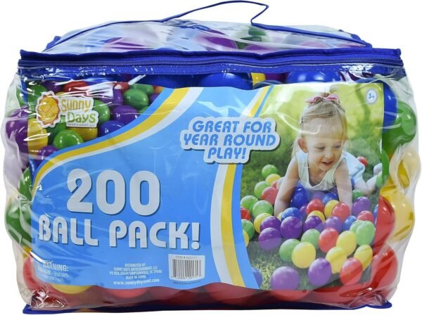 Sunny Days Entertainment 200 Ball Pack Phthalate and BPA Free Crush Proof