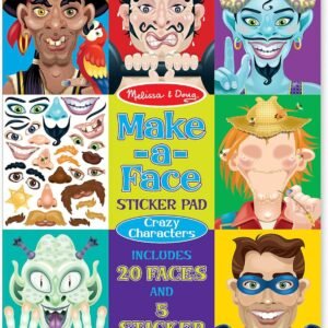 Melissa & Doug Crazy Characters Make-a-Face Sticker Pad Kit Toy