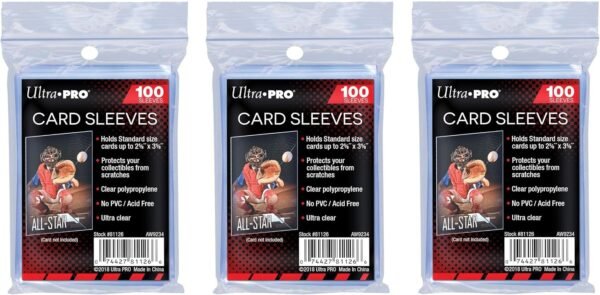 Ultra Pro Clear Soft Card Sleeves for Standard 2.5 x 3.5 Cards