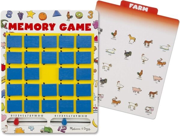 Melissa & Doug Flip to Win Travel Memory Game - Wooden Game