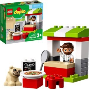 LEGO DUPLO Town Pizza Stand 10927 Pretend Play Pizza Set for Toddlers,