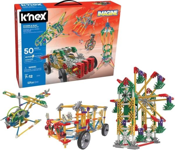 KNEX Imagine Power and Play Motorized Building Set 529 Pieces Ages 7