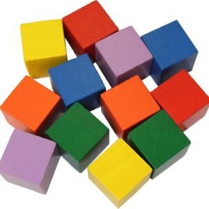 HABA Babys First Basic Block Set - 12 Colorful Wooden Cubes Made