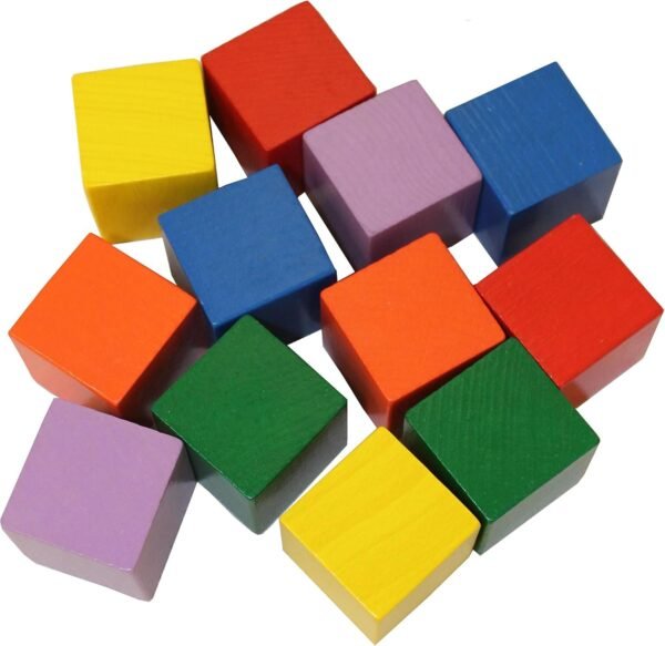 HABA Babys First Basic Block Set - 12 Colorful Wooden Cubes Made