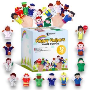 Limited Edition Happy Helpers Finger Puppets 12-Piece Set - Teach and Learn