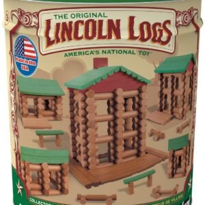 LINCOLN LOGS-Collectors Edition Village-327 Pieces-Real Wood Logs-Ages 3+ - Best Retro Building