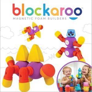 Blockaroo Magnetic Foam Building Blocks - STEM Construction Toy for Girls &
