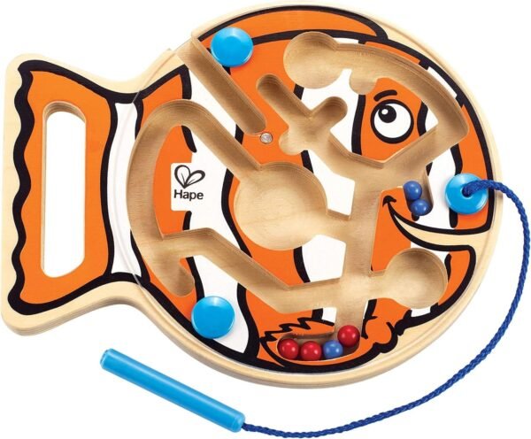 Hape Go-Fish-Go Magnetic Wooden Toddler Maze Puzzle Kit Toy Fun