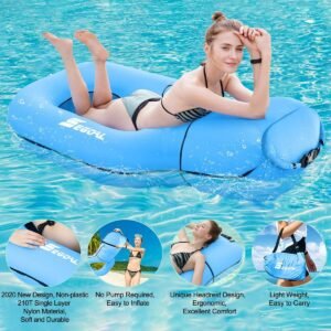 2020 Pool Floats Inflatable Floating Lounger Chair Water Hammock Raft Swimming Ring