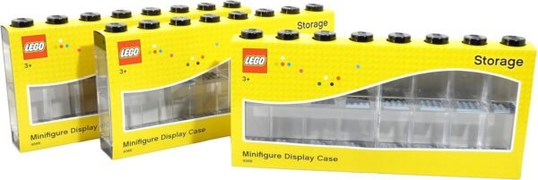 LEGO Minifigure Display Case Large 3-Pack Black Kit Toy Fun