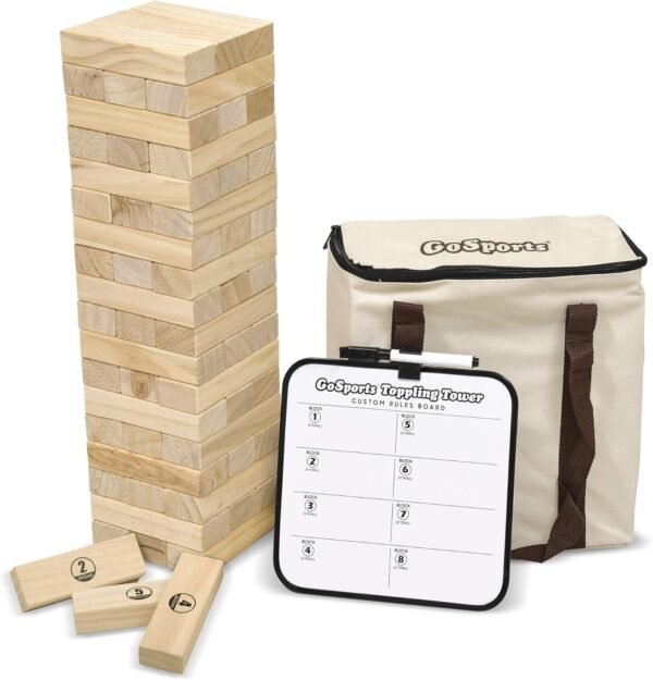 GoSports Large Toppling Tower with Bonus Rules Starts at 1.5 and Grows