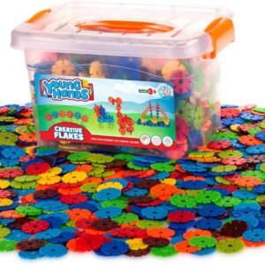 Creative Kids Flakes 1400 Piece Interlocking Plastic Disc Set for Safe, Fun,