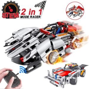 morwant STEM Remote Control Building Ages 6-12, 2-in-1 Racing Car Models 326pcs