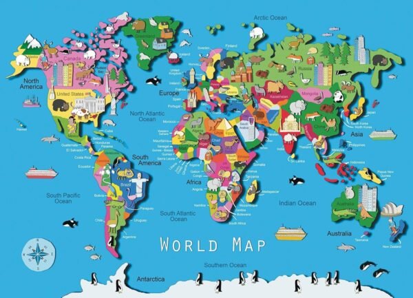 Ravensburger World Map 60 Piece Jigsaw Puzzle for Kids Every Piece is