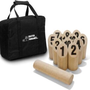 Yard Games Scatter Number Block Tossing Game with Durable Carrying Case and