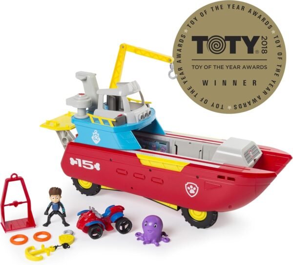 PAW Patrol Sea Patrol - Sea Patroller Transforming Vehicle with Lights &