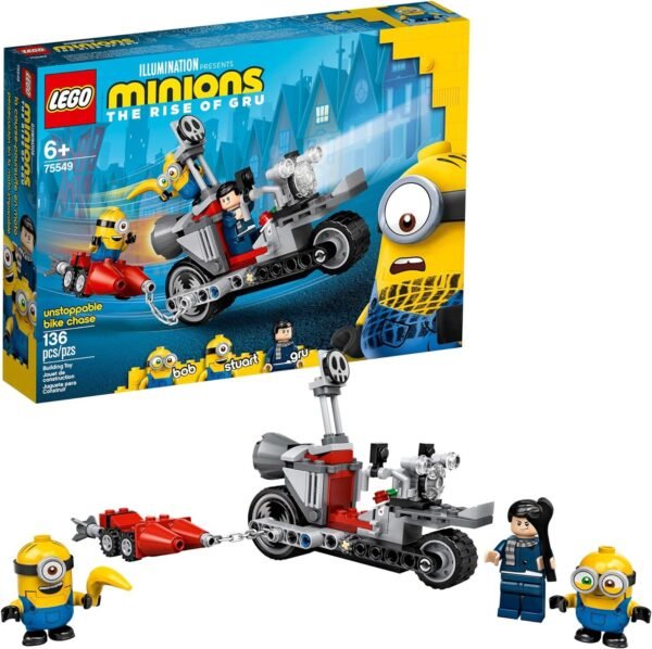 LEGO Minions Unstoppable Bike Chase 75549 Minions Toy Building Kit, with Bob,