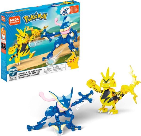 Mega Construx Pokemon Greninja Vs. Electabuzz Kit Toy Fun Kids